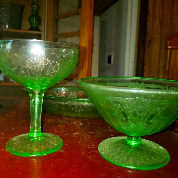 Other - Depression Glass, Vintage glassware 3 pieces